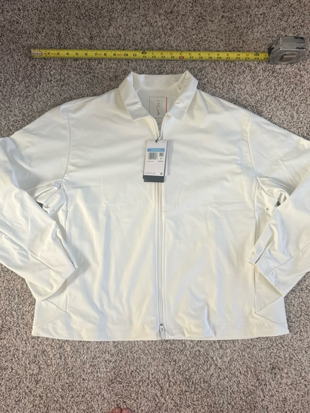 Nike Men's White Lightweight Zip Jacket